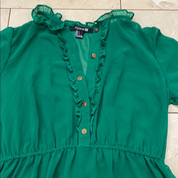 Forever 21 emerald green dress - Picture 3 of 6